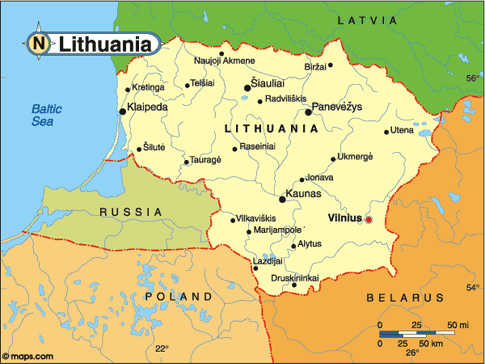 Lithuania Map