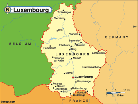 Luxembourg Map