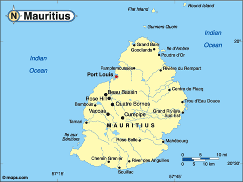 Mauritius Map