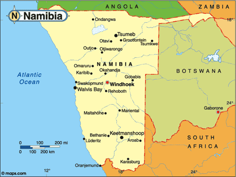 Namibia Map