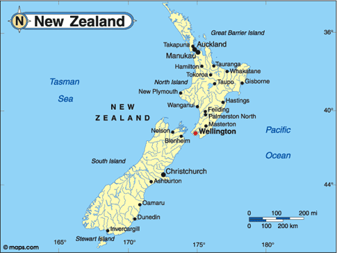 New Zealand Map