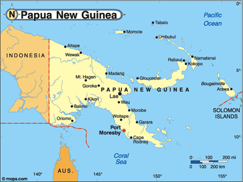 Papua New Guinea Map