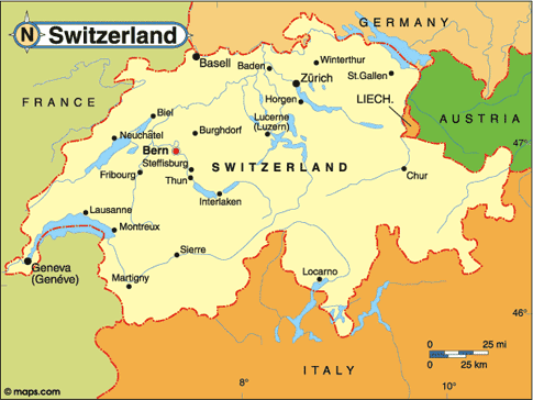 Switzerland Map