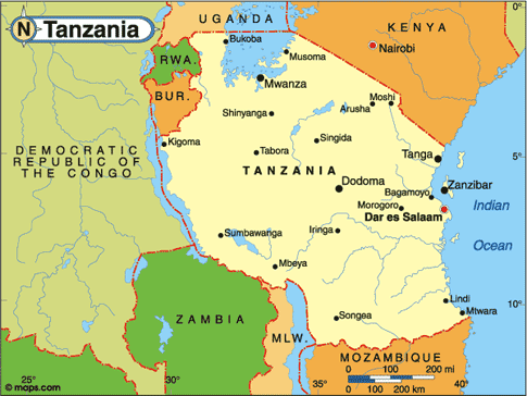 Tanzania Map