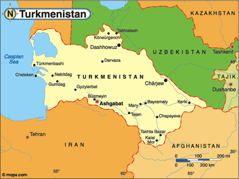 Turkmenistan Map