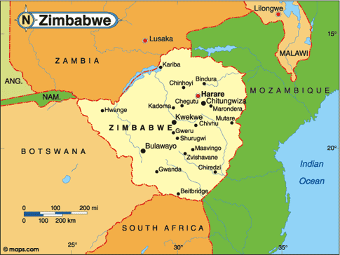 Zimbabwe Map