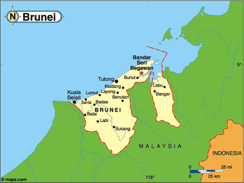 Brunei Map