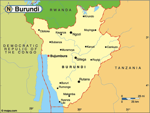 Burundi Map