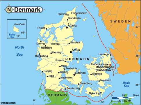 Denmark Map
