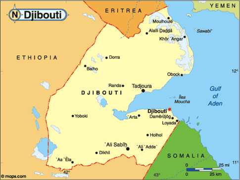 Djibouti Map