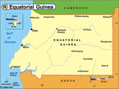 Equatorial Guinea Map