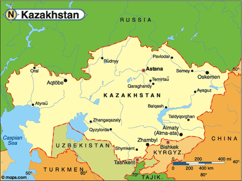 Kazakhstan Map