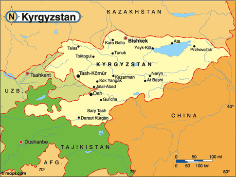 Kyrgyzstan Map