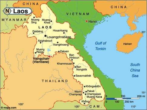 Laos Map