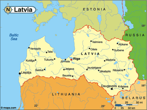 Latvia Map