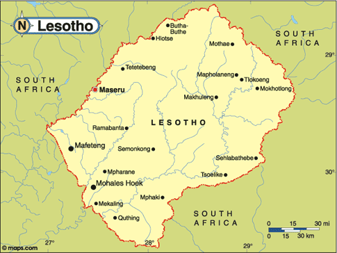 Lesotho Map